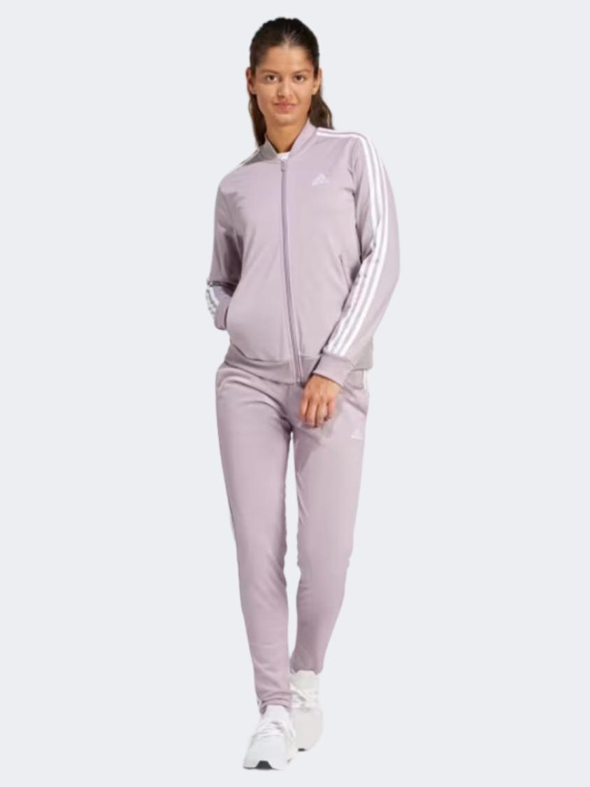 Adidas Essentials 3S Women Sportswear Suit Preloved Fig/White