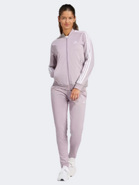 بدلة رياضية نسائية من Adidas Essentials 3S Preloved Fig/أبيض