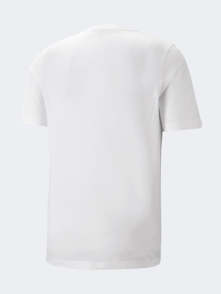 Puma Essentials+ 2 Colour Logo Men Lifestyle T-Shirt White/Navy