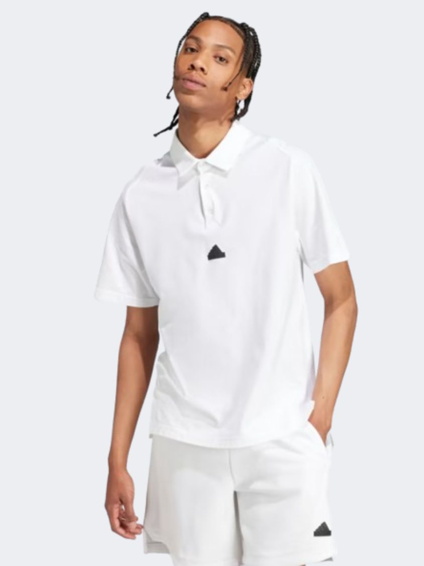 Adidas Zne Men Sportswear Polo Short Sleeve White