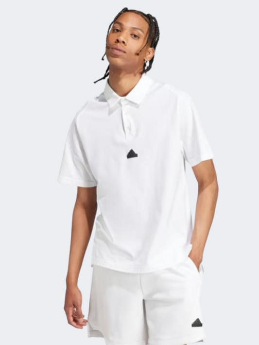 Adidas Zne Men Sportswear Polo Short Sleeve White