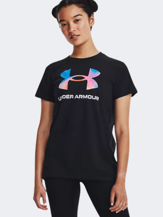 Under Armour Sportstyle Logo Women Training T-Shirt Black/White