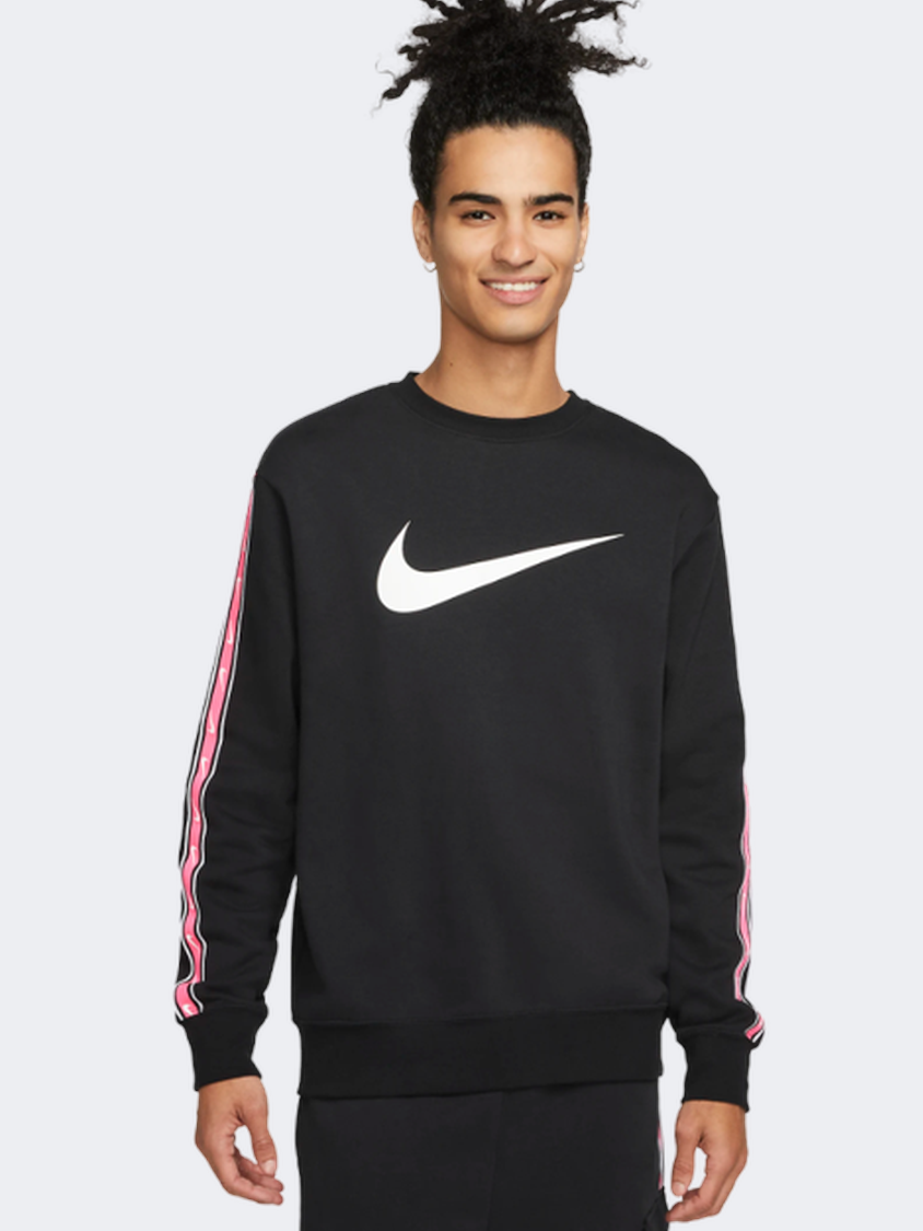 Nike Repeat Men Lifestyle Sweatshirt Black/Pink/White
