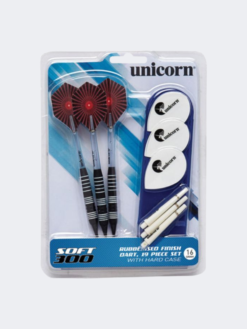 Unicorn Soft 300 - 3Sets - Soft Tip 16G Unisex Target Spo Dart Black And Red 71914