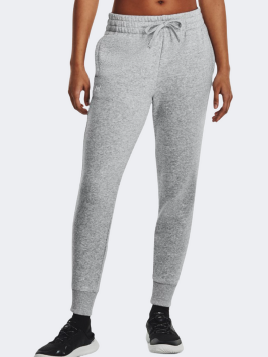 Under Armour Rival Fleece  Women Lifestyle Pant Grey Light/White