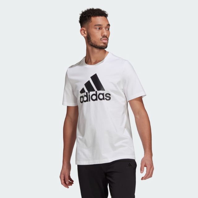 Adidas Big Logo Men Training T-Shirt White