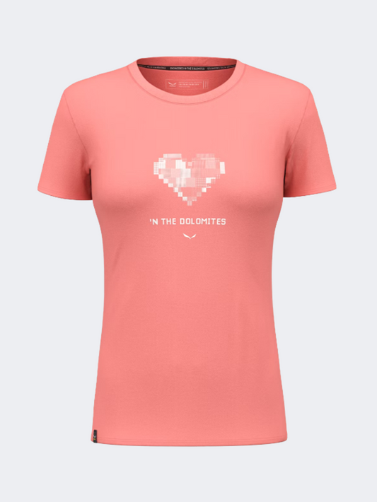 Salewa Pure Heart Dry  Women Hiking T-Shirt Pink