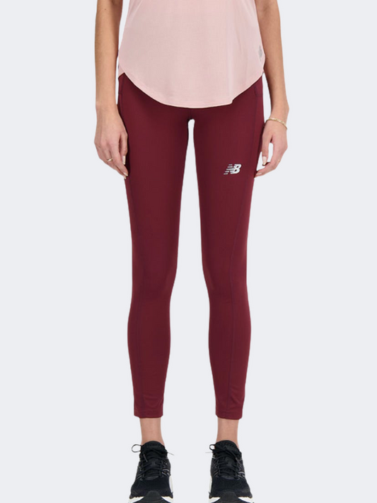 New Balance Accelarate Pacer Women Performance Pant Burgundy