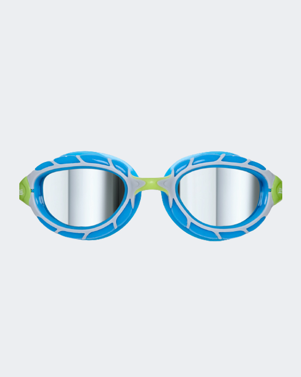 Zoggs Predator Titanium Unisex Swim Goggles Silver/Blue 461065-Rdgymsmr