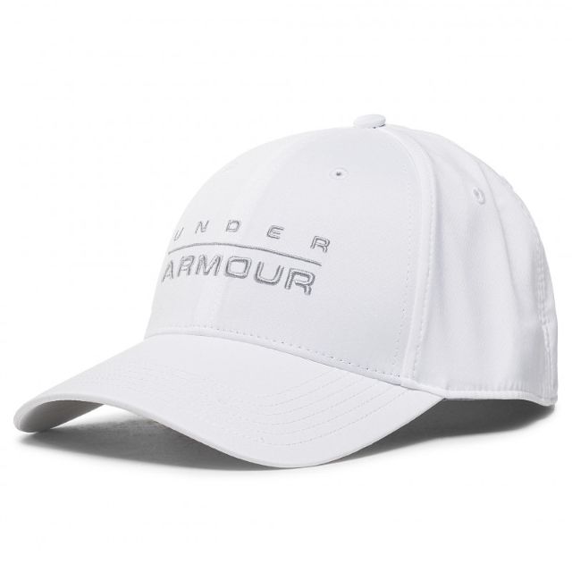 Under Armour Wordmark Stretch Fit Men Training Cap White /Mod Grey