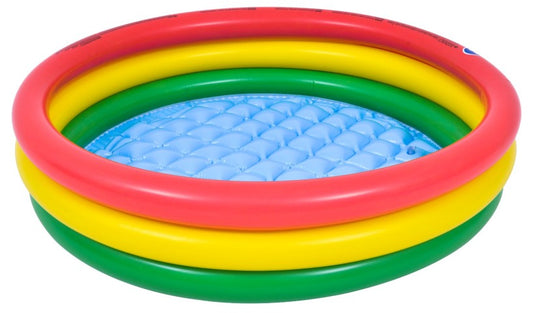 Ji-Long Kids Beach 17218 Colorful 3-Ring Pool 100Cm*22Cm(39"*8.5") Swim Ring