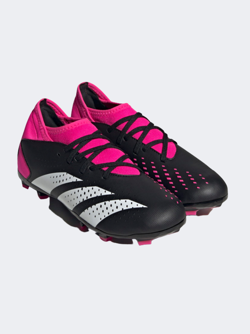 Adidas Predator Firm Ground Kids Football Shoes Black/Pink
