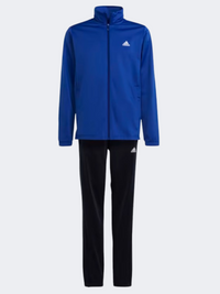 أديداس أساسيات بدلة رياضية للأولاد بشعار كبير لون أزرق لوسيد/أبيض