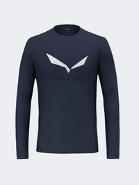Salewa Solidlogo Dry Men Hiking Long Sleeve Navy