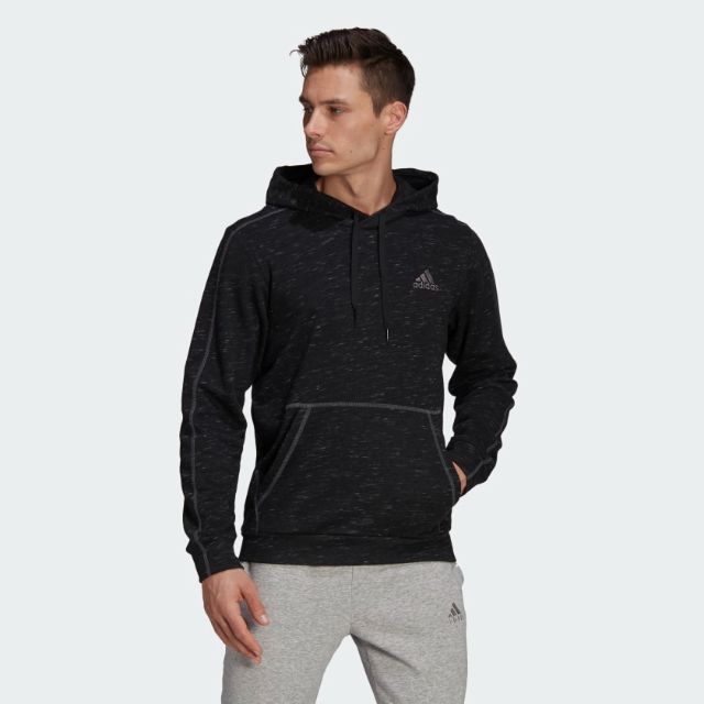 Adidas Essentials Men Lifestyle Sweatshirt Black Melange