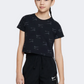 Nike Air Crop Girls Lifestyle T-Shirt Black