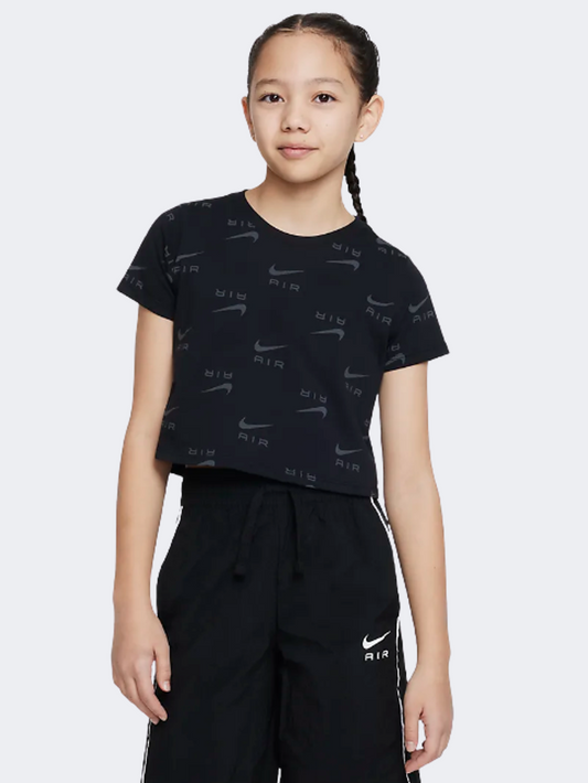 Nike Air Crop Girls Lifestyle T-Shirt Black