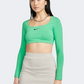 Nike Sportswear Women Lifestyle Long Sleeve Green