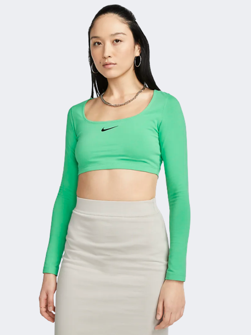 Nike Sportswear Women Lifestyle Long Sleeve Green