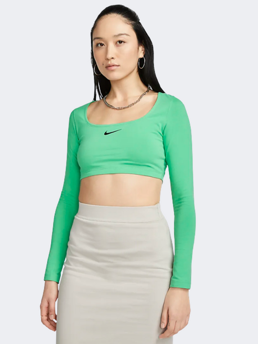 Nike Sportswear Women Lifestyle Long Sleeve Green