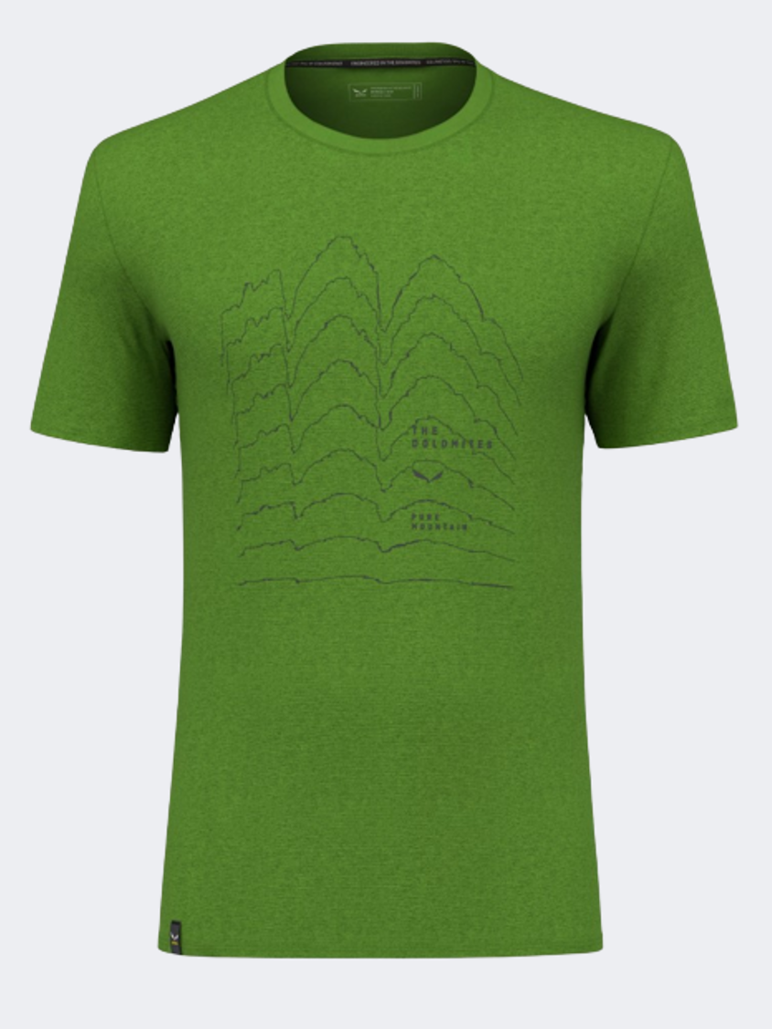 Salewa Pure Skyline Men Hiking T-Shirt Olive Yucca