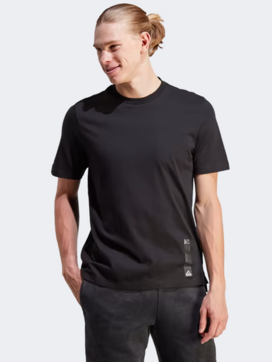 Adidas City Escape Split Hem Men Sportswear T-Shirt Black