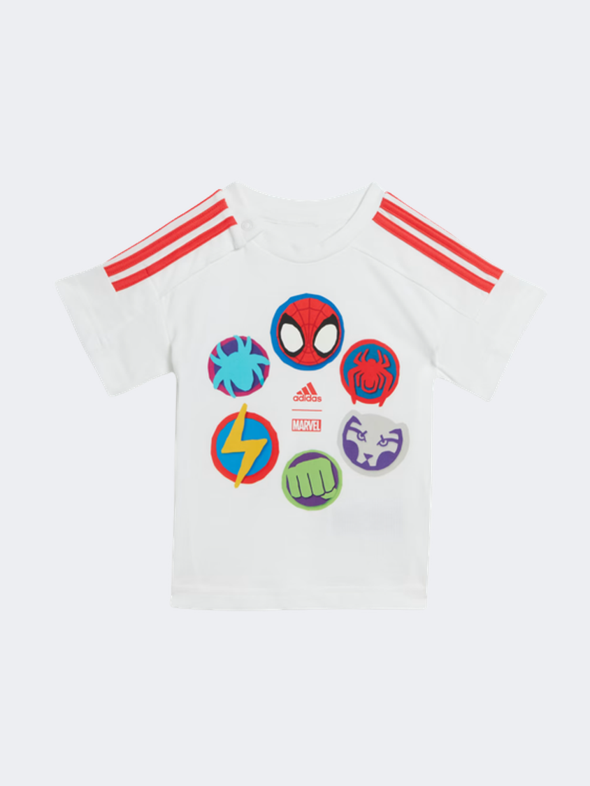 Adidas Spider Man Baby-Boys Sportswear Set White/Bright Red