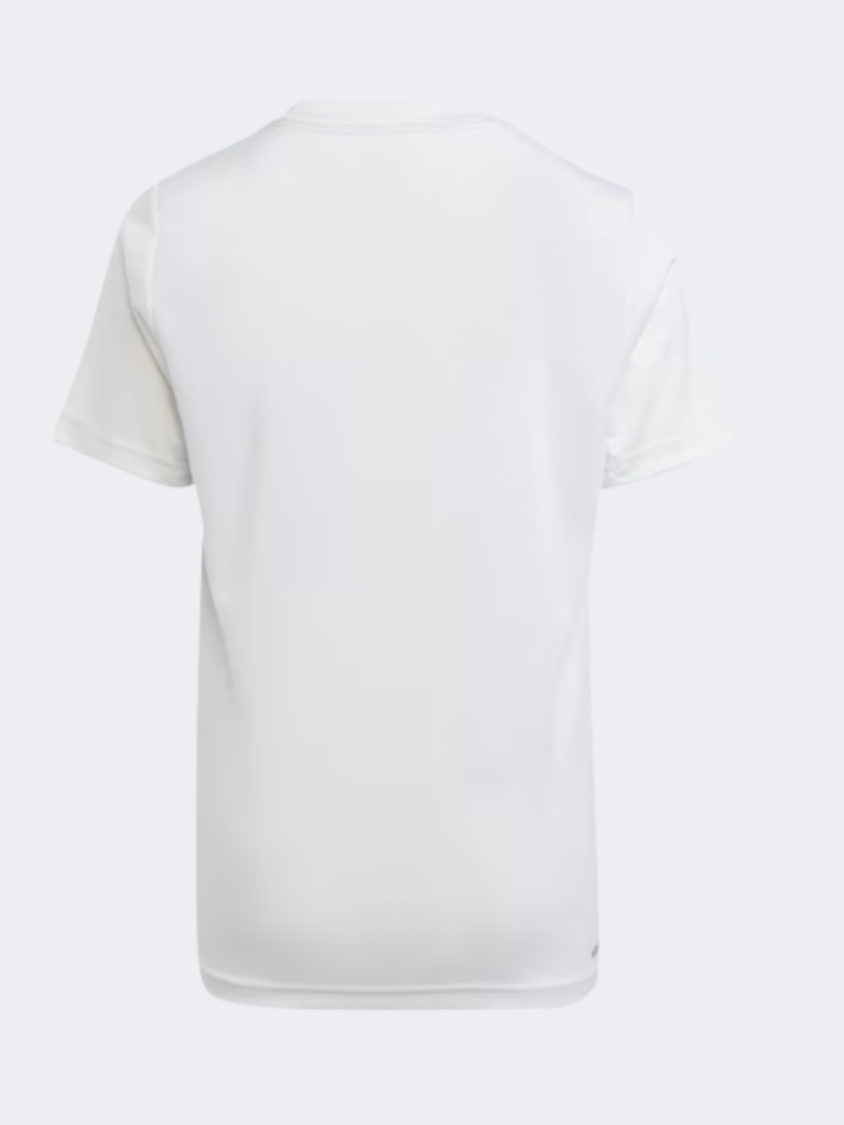 Adidas Essentials Aeroready Kids-Boys Sportswear T-Shirt White / Semi Aqua