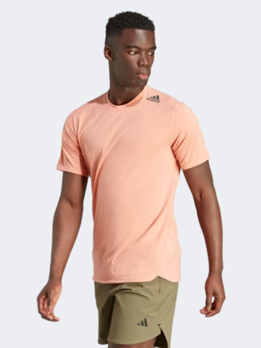 Adidas Designed For Training Men Training T-Shirt Wonder Clay