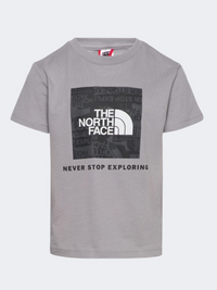 تيشيرت أولاد للحياة اليومية The North Face Redbox رمادي ميلد