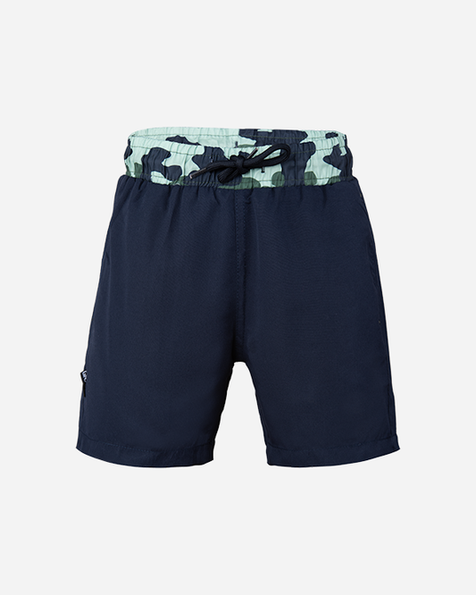 TopTen Plain Boys Beach Swim Short Navy/Green 0060