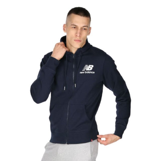 New Balance Essentials Stacked Full Zip Men Lifestyle Hoody Eclipse