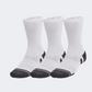 Under Armour Performance Tech 3Pk Unisex Training Sock White/Jet Grey