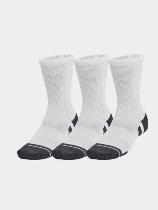 Under Armour Performance Tech 3Pk Unisex Training Sock White/Jet Grey