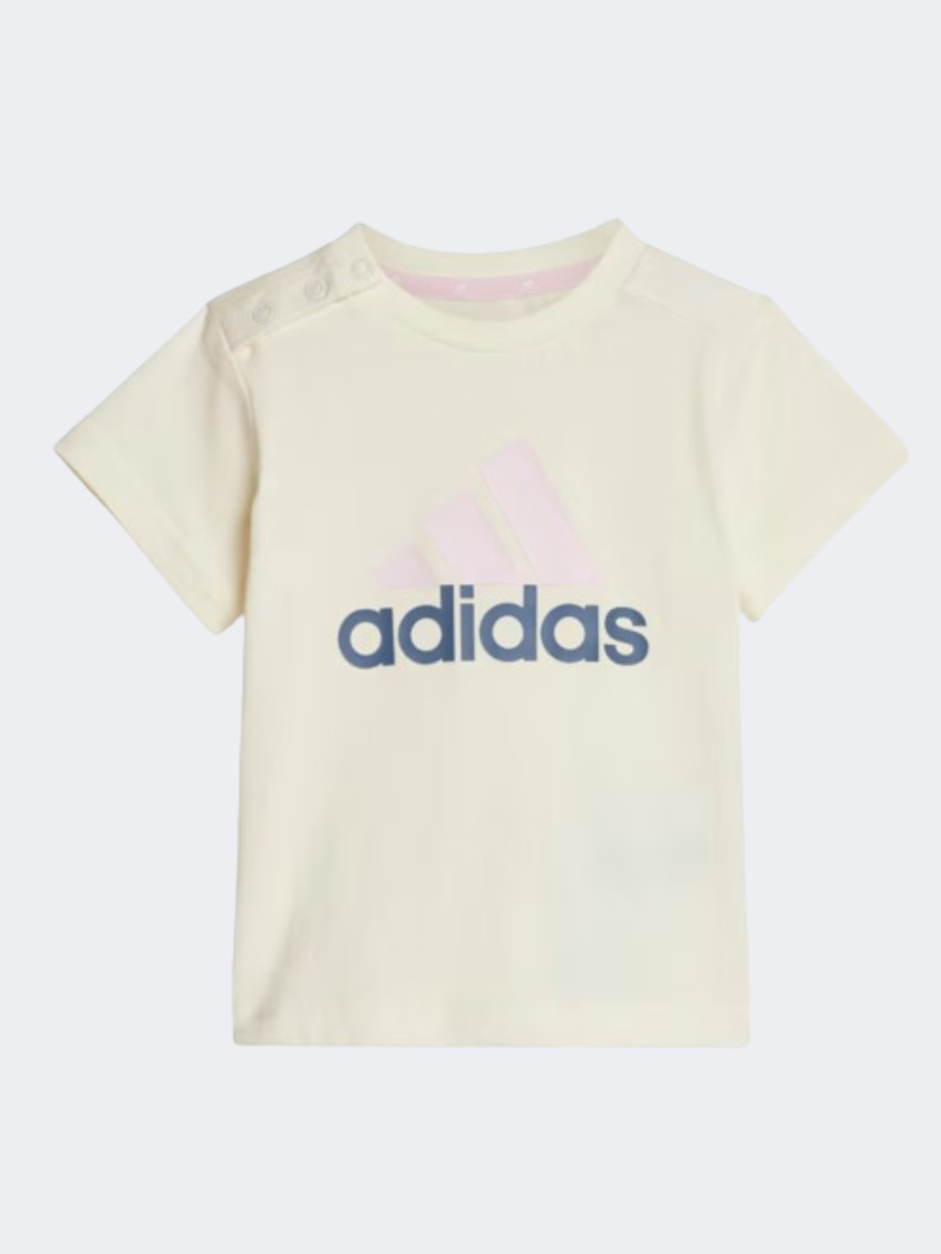 Adidas Girls Sportswear Set Ivory/Clear Pink