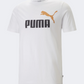 Puma Essentials+ 2 Colour Logo Men Lifestyle T-Shirt White/Navy
