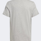 Adidas Essentials 3 Stripes Boyfriend Kids Girls Sportswear T-Shirt Grey/White