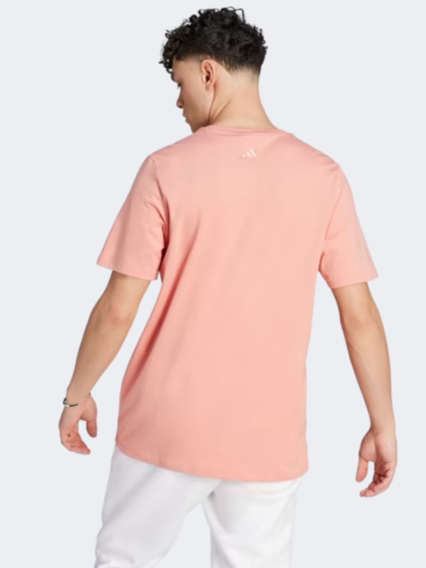 Adidas Essentials Big Logo Men Sportswear T-Shirt Wonder Clay