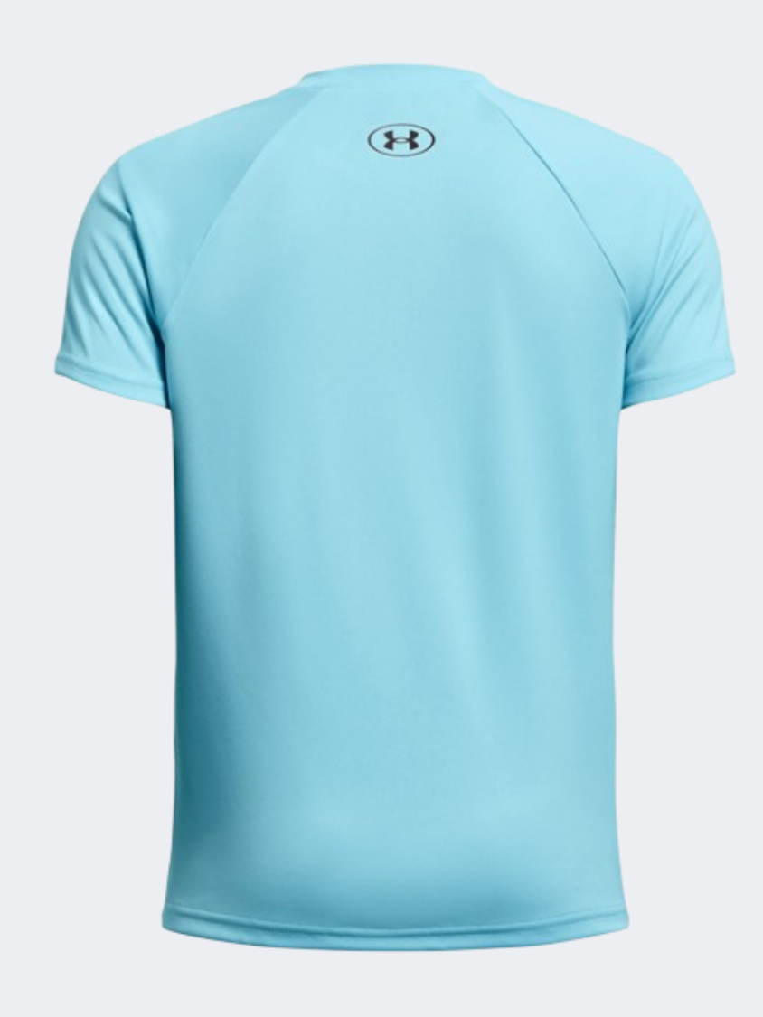 Under Armour Tech Big Logo Boys Training T-Shirt Sky Blue/Black