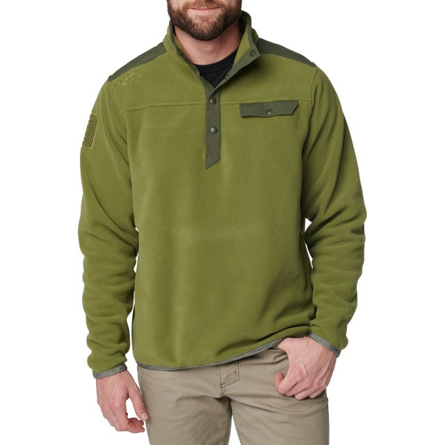 5-11 Brand Men Tactical 72124-200 Apollo Tech Fleece Shirt Fleece Olive