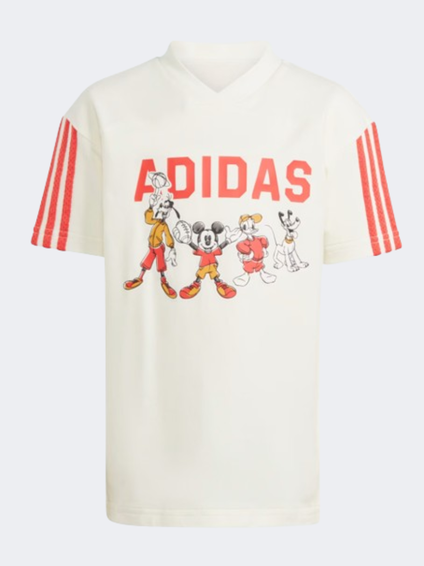 Adidas Disney Mickey Mouse Little Girls Sportswear Set Off White/Silver