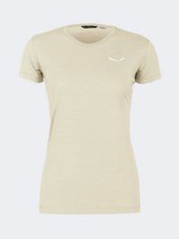 Salewa Alpine Hemp Women Hiking T-Shirt Oatmeal