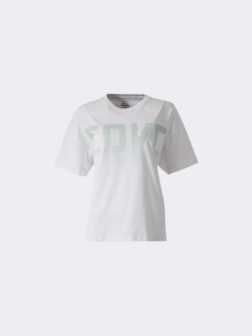 Erke Crew Neck Women Lifestyle T-Shirt White