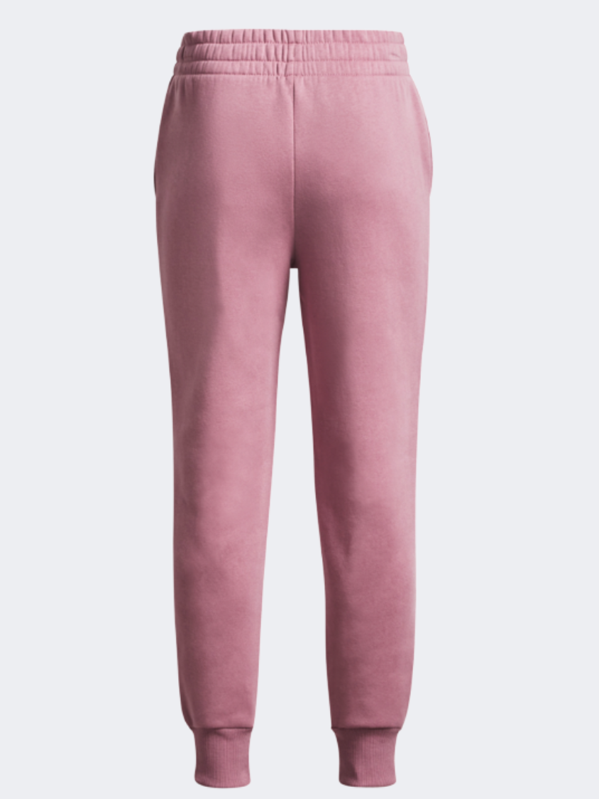 Under Armour Rival Fleece Girls Training Pant Pink Elixir/White