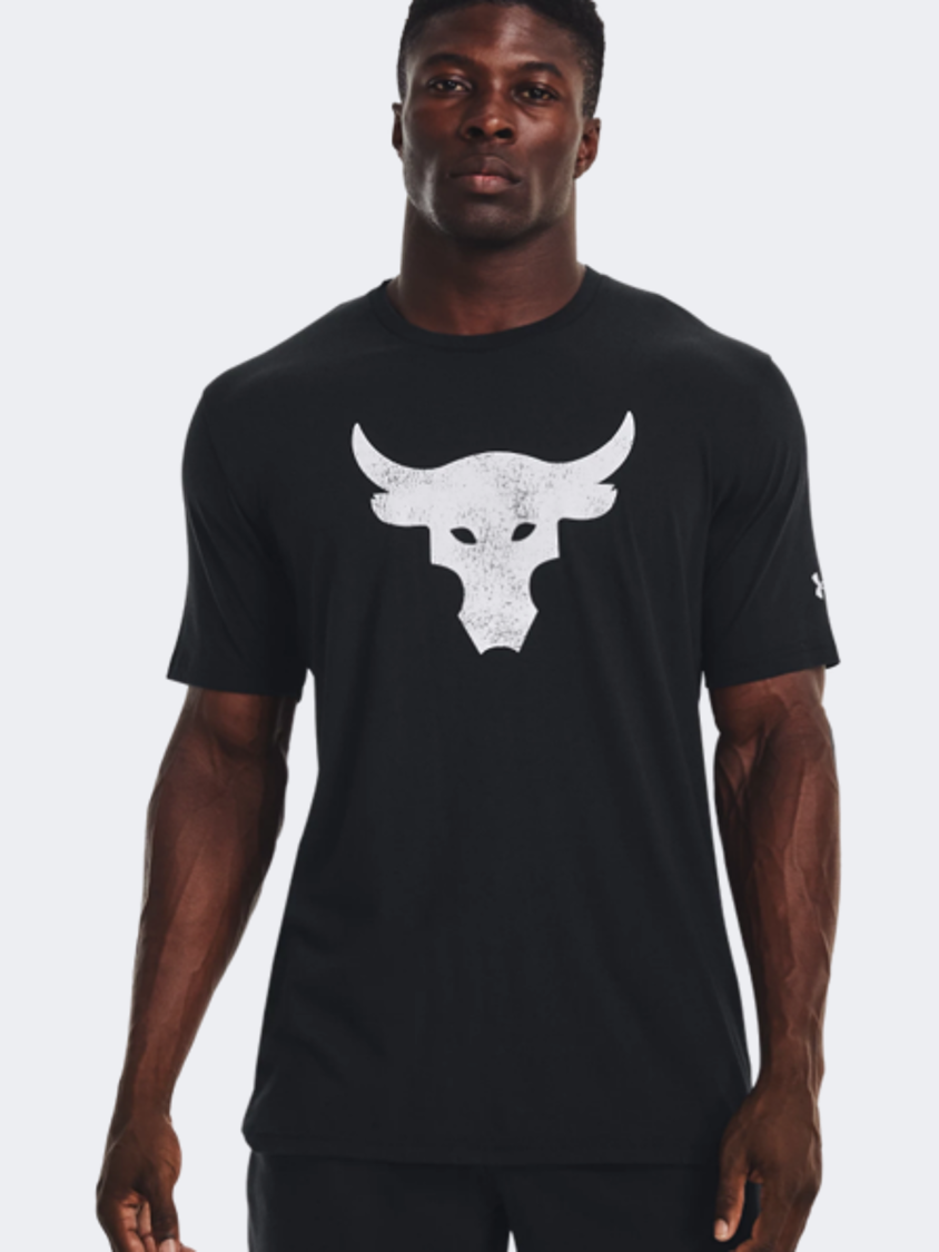 Under Armour Project Rock Brahma Bull Men Training T-Shirt Black Ivory