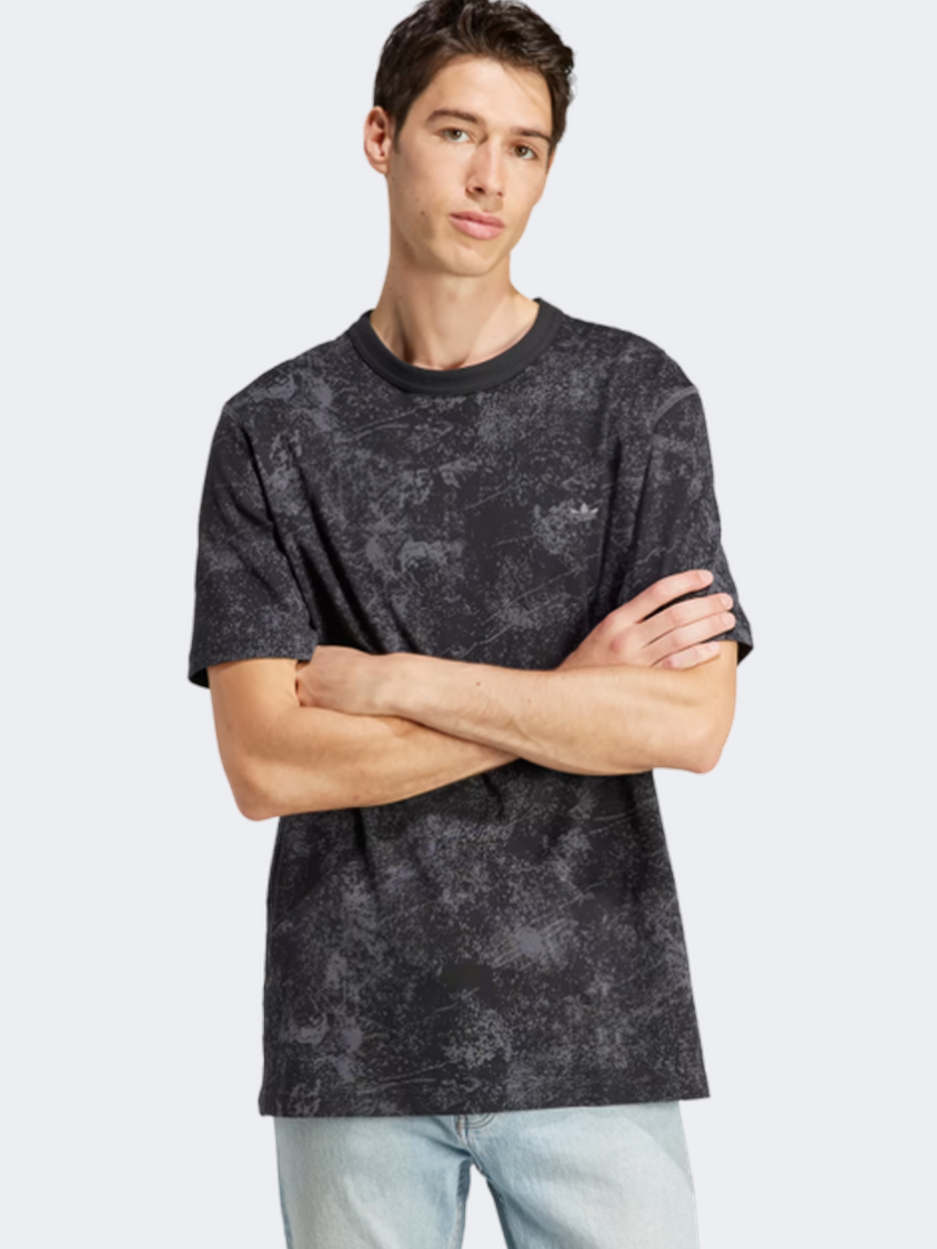 Adidas Adventre Aop Graphic Men Original T-Shirt Black