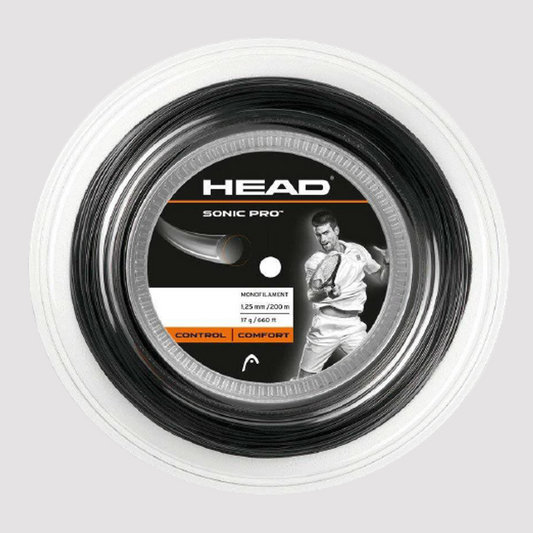 Head Sonic Pro 200 M Reel 17 Tennis Strings Black