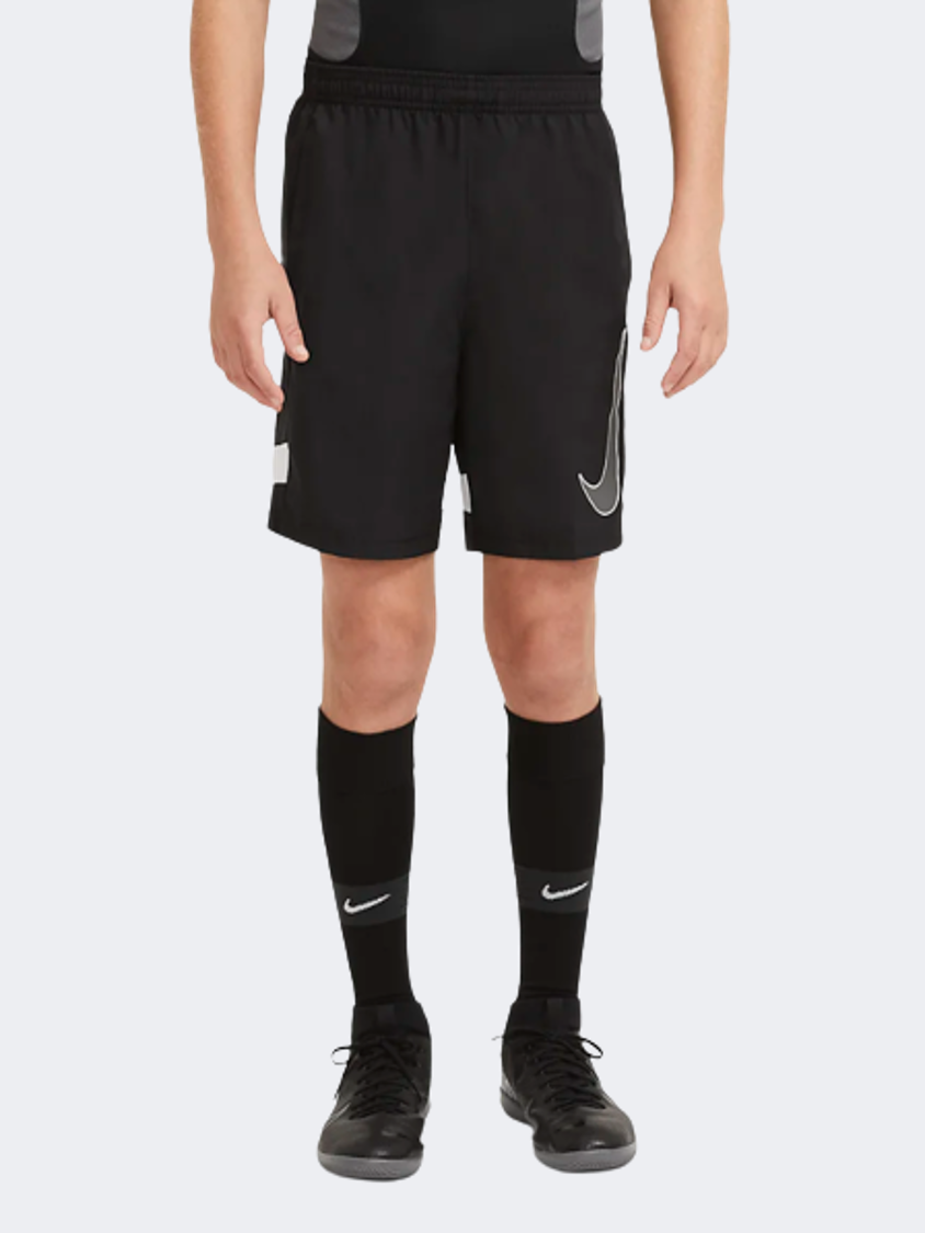 Nike Sweat-Wicking Performance On The Pitch Boys Football Short Black/White/Grey