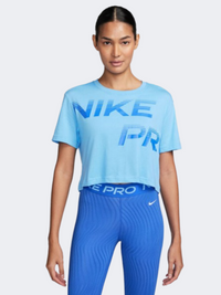 تيشيرت تدريب نسائي Nike Pro Grx أزرق فاتح