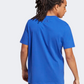 Adidas Essentials Single Big Logo Men Sportswear T-Shirt Blue